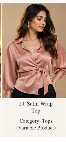 Satin Fusion Statement Top