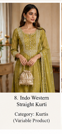 8 Royal Zari Embroidered Kurti