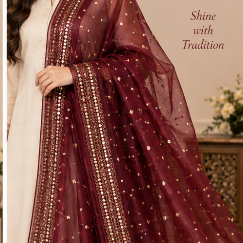 Designer Organza Dupatta