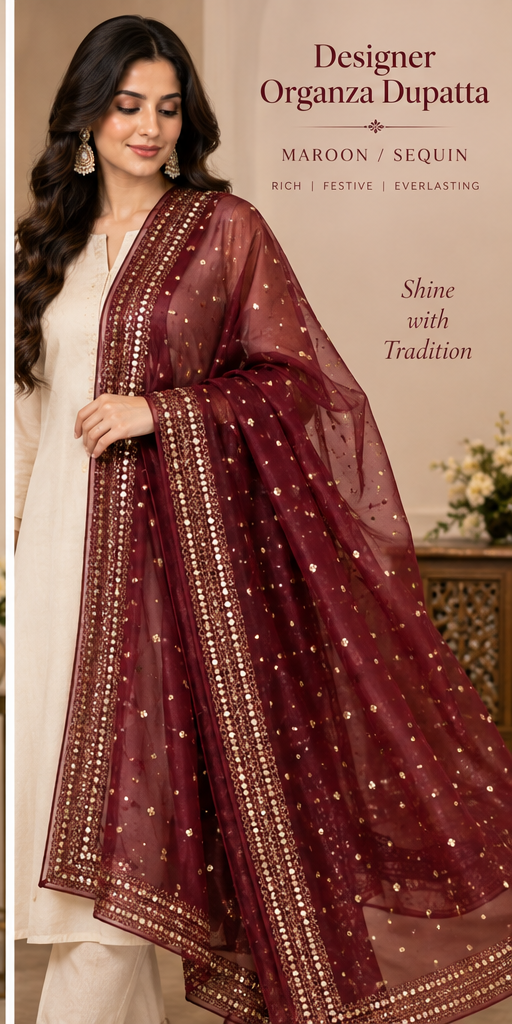 Designer Organza Dupatta