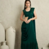 Fancy Green Saree Satin silk saree