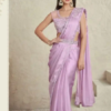 Fancy Pink Saree Satin silk saree