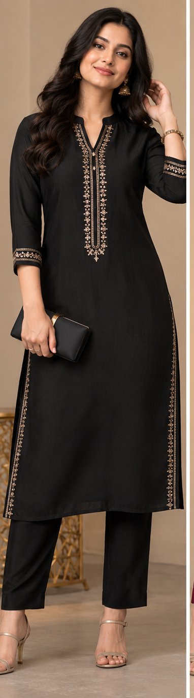 IWK - B Ivory Indo Western Kurti